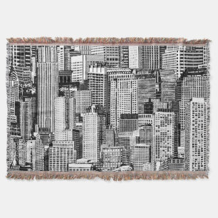 Cobertor Textura Isométrica de Cidade do Skyscraper