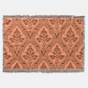 Cobertor Textura Sensível de Damasco de Vintage Luxurioso