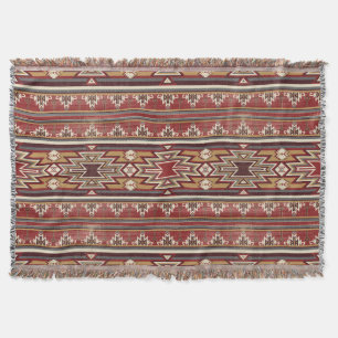 Cobertor Textura Têxtil Étnica Tribal Aztec América Nativa