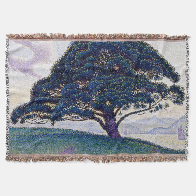 Cobertor The Bonaventure Pine, Oil Painting, Paul Signac (Frente)