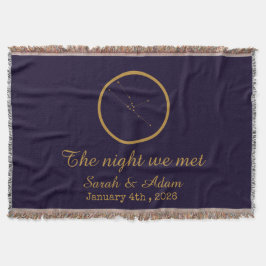 Cobertor The Night We Met Star Map –Celestial love design