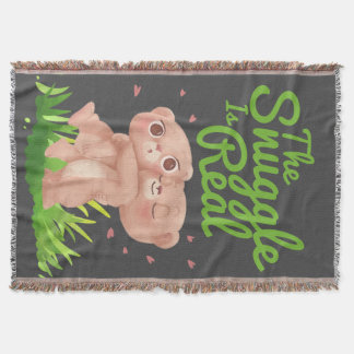 Cobertor The Snuggle is Real Cute Bear Hugs