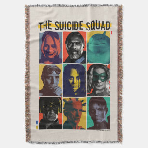 Cobertor The Suicide Squad   Retro Grid With Harley Quinn