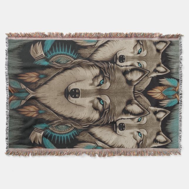 Cobertor Three Wolves  (Frente)