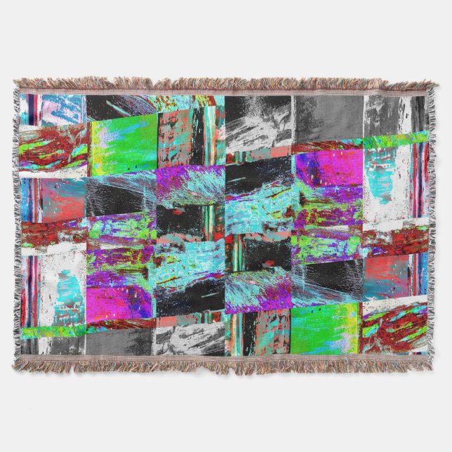 Cobertor Throw Blanket – Abstract Grid (Frente)