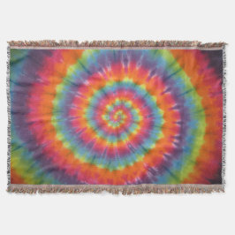 Cobertor Tie Dye da espiral brilhante