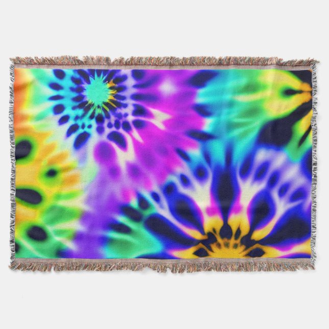 Cobertor Tie Dye Swirling Pattern Design (Frente)