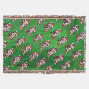 Cobertor Tigre-bonito em Santa Chapéu em Verde