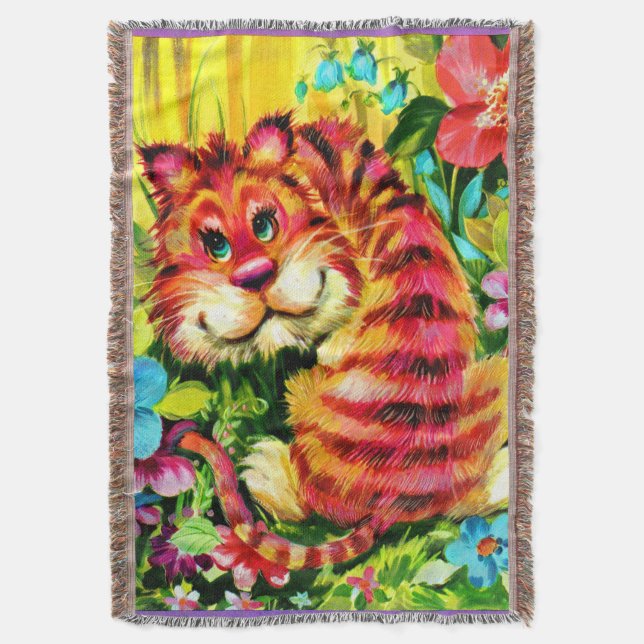 Cobertor tigre colorido (Frente Vertical)