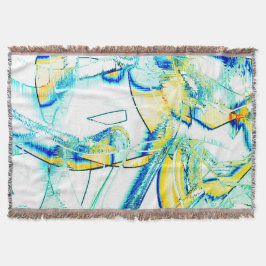 Cobertor Tinta cortada no, imagem com mancha azul-ciana ama