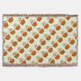 Cobertor tissée🍂 Panier de Citrouilles et Blé d'Automne