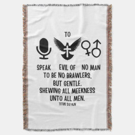 Cobertor Título 3:2 Citação Versa da Bíblia KJV