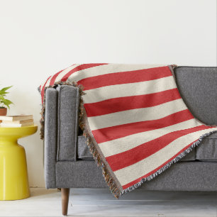 Cobertor Tofu Cream Postbox Red Stripes