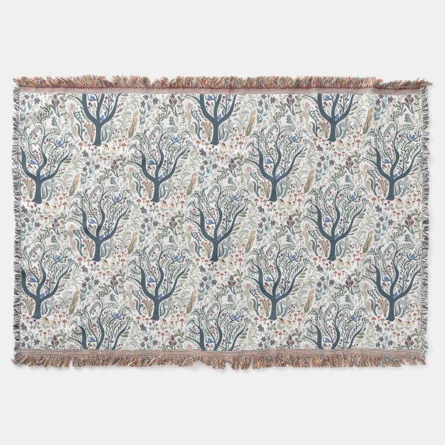 Cobertor Tons da Floresta de Arte Folical Whimsical (Frente)