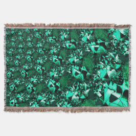 Cobertor Tons verdes brilhantes e semelhantes a gravuras