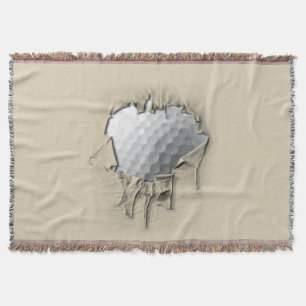 Cobertor Torn Golf Ball Throw Blanket