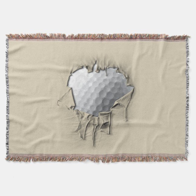 Cobertor Torn Golf Ball Throw Blanket (Frente)