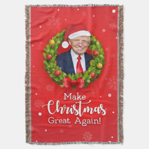 Cobertor Torne o Natal Grande Novamente Trump MAGA presente