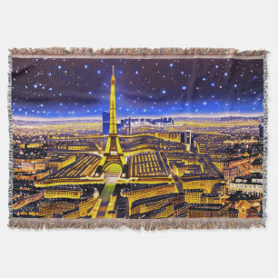 Cobertor Torre Eiffel e Paris sob as Estrelas