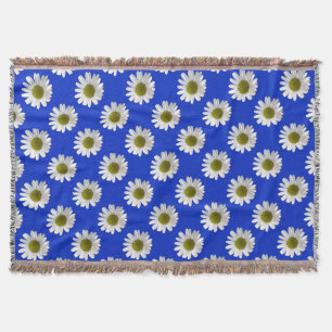 Cobertor Tortas florais de impressão floral em azul de coba
