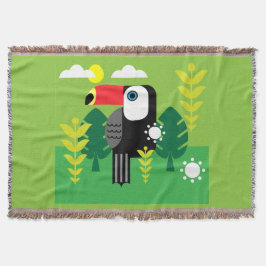 Cobertor Toucan Tropical Bird