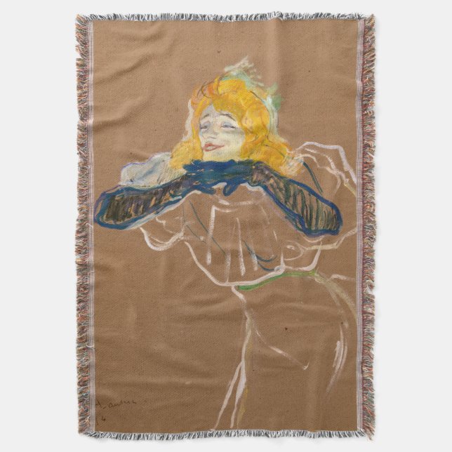 Cobertor Toulouse-Lautrec - Yvette Guilbert Singing (Frente Vertical)