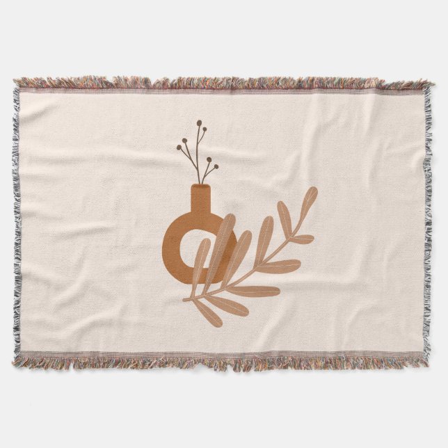 Cobertor Trabalho de arte geométrico de Abstrato de Meio sé (Frente)