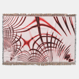 Cobertor Traços curvos vermelhos cruzados sobre fundo leve