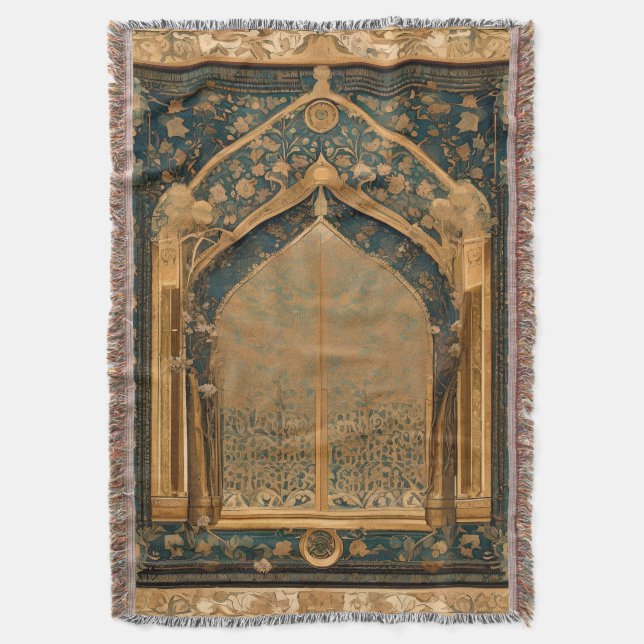 cobertor tradicional jogado para oração muçulmana (Frente Vertical)