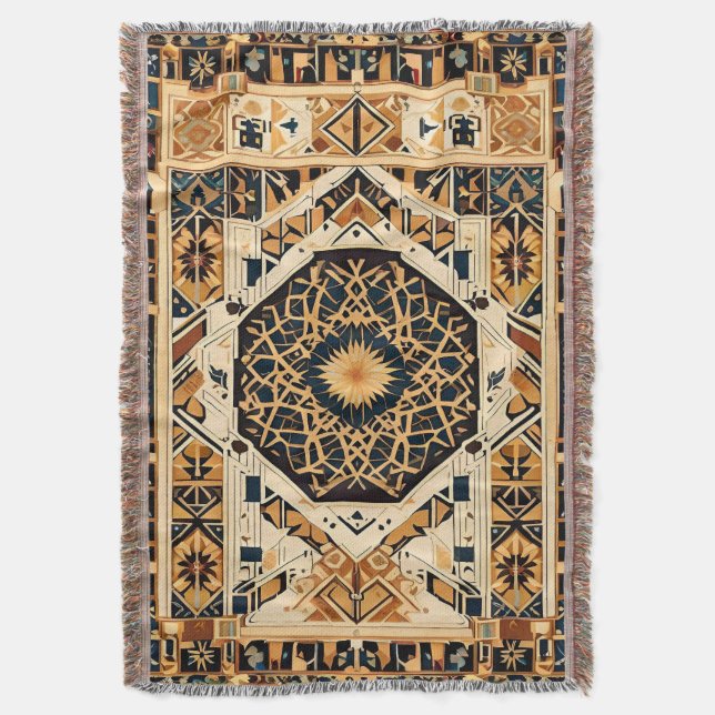 cobertor tradicional jogado para oração muçulmana (Frente Vertical)