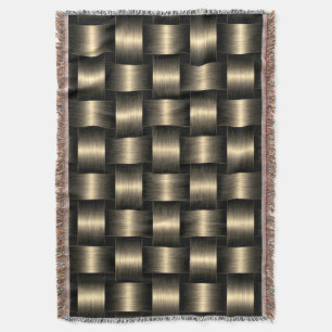 Cobertor Trava do Ouro em branco e Dourado