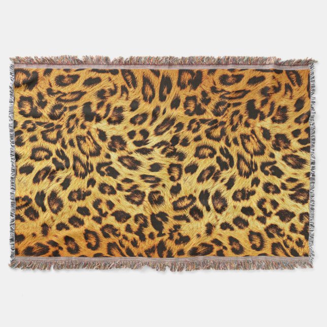 Cobertor Trendy Leopard: Padrão de Design da pele. (Frente)
