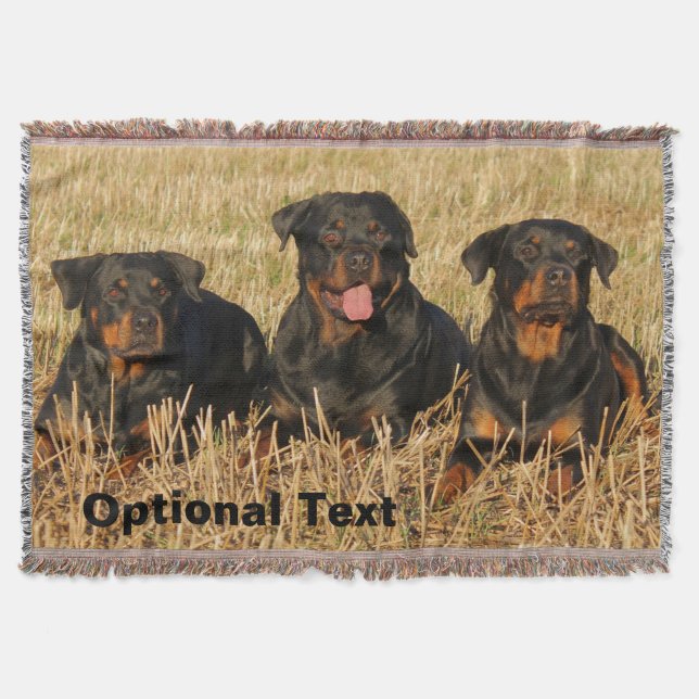 Cobertor Três Cães Rottweiler - Embalagem de Rotinas (Frente)