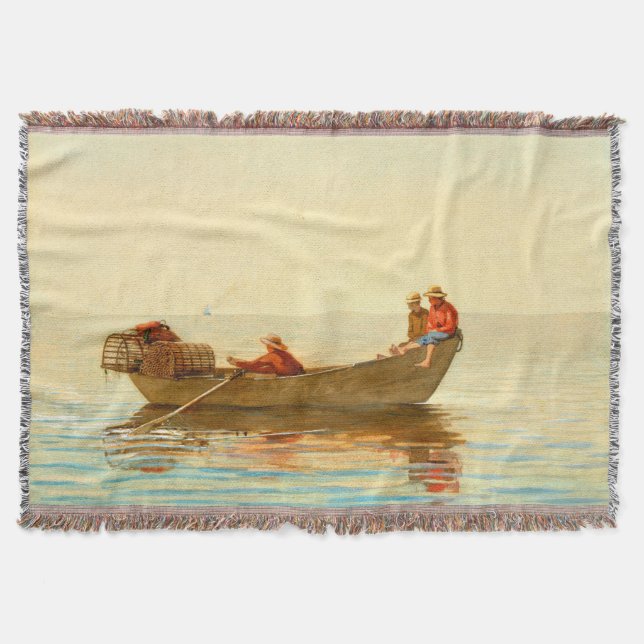 Cobertor Três Meninos com Potes de lagosta Homer Winslow (Frente)