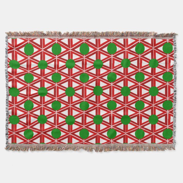 Cobertor Triângulo de Natal Quilt (Frente)