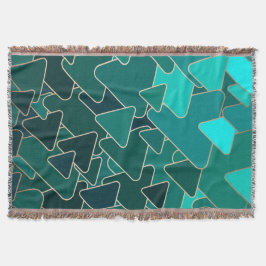 Cobertor Triângulo Teal Geométrico Moderno