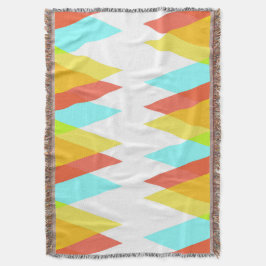 Cobertor Triângulos amarelos, vermelhos e azuis de cadete