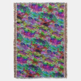 Cobertor Triângulos curvos coloridos ou ondulações colorida