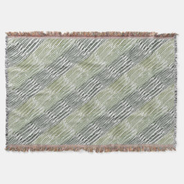 Cobertor Tribal Green Stripes Abstract Pattern 