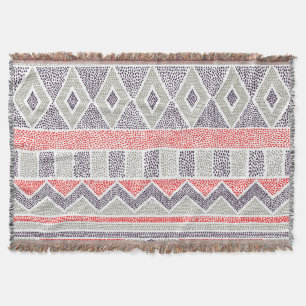 Cobertor Tribal Strike Étnico: Vintage artesanal