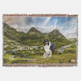 Cobertor Tricolor Scotch Collie em Highlands - Personalizad