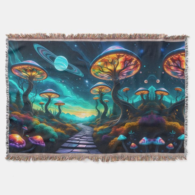 Cobertor Trippy Mushroom Planet II (Frente)