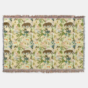 Cobertor Tropical da Selva de Flor Moderna Vintage