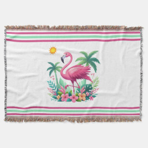 Cobertor Tropical/Flórida rosa flamingo