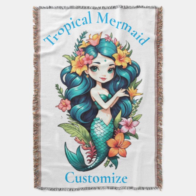 Cobertor Tropical Mermaid Thunder_Cove (Frente Vertical)