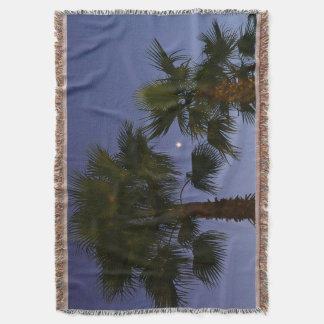 Cobertor Tropical Palm Tree Wall Art Twilight Coastal