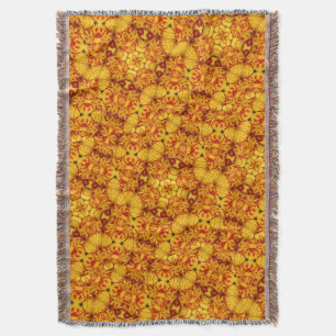 Cobertor Tulip Monsella Dourada Vermelha Elegante De Duas T