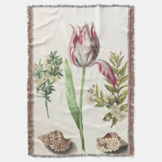 Cobertor Tulipa com Imagem Botânica de Conchas