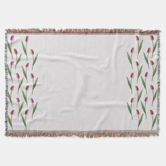 Cobertor Tulipas Rosa No Lado (Frente)