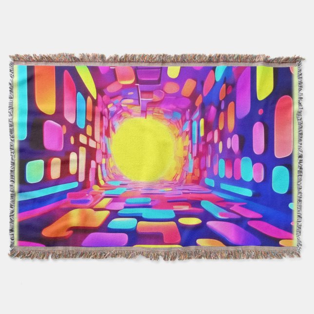 Cobertor Túnel de Neon: Viagem Psicodélica (Frente)